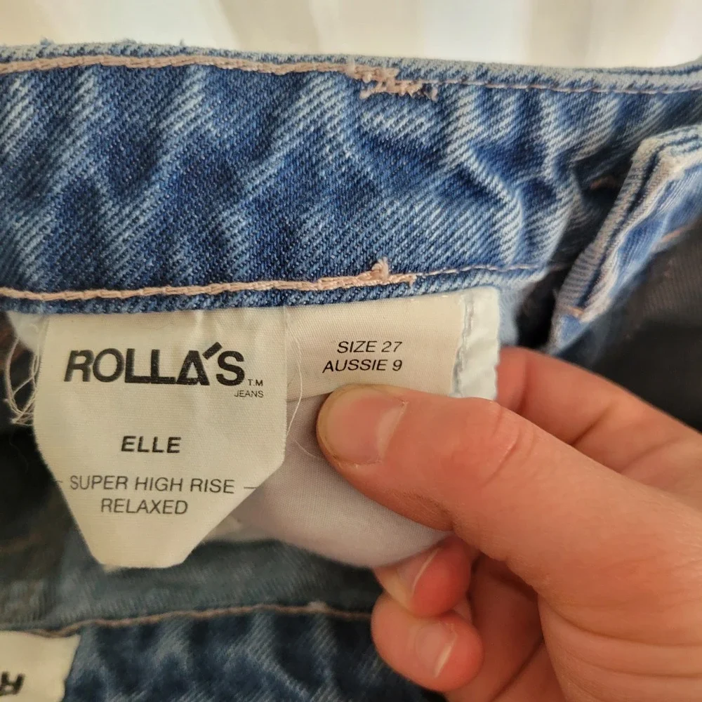 Rolla's Elle Super High Rise Relaxed Jeans Blue Size 27 - Picture 11 of 12